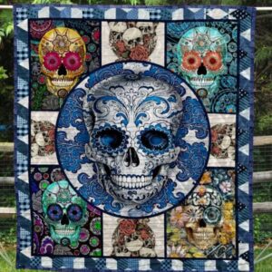 Skull Quilt Blanket Ver 46  Quilt